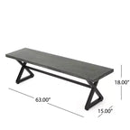 Christopher Knight Home Absher Set da pranzo da esterno a 6 pezzi in vimini e alluminio con panca