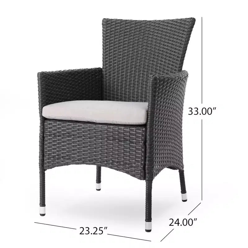 Christopher Knight Home Absher Set da pranzo da esterno a 6 pezzi in vimini e alluminio con panca