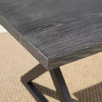 Christopher Knight Home Absher Set da pranzo da esterno a 6 pezzi in vimini e alluminio con panca