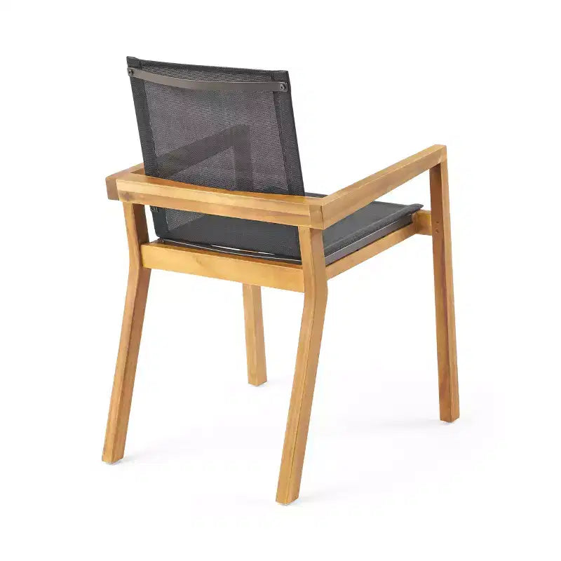 Christopher Knight Home Claude Set da pranzo da esterno 9 pezzi in rete e legno di acacia con tavolo da 79