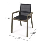 Christopher Knight Home Claude Set da pranzo da esterno 9 pezzi in rete e legno di acacia con tavolo da 79