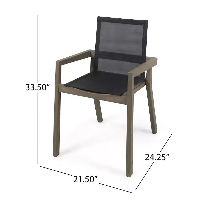 Christopher Knight Home Claude Set da pranzo da esterno 9 pezzi in rete e legno di acacia con tavolo da 79