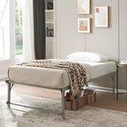 Kings Brand Furniture Letto Estraibile a Scomparsa in Metallo Misura Doppia con Ruote - Soluzione Salvaspazio Robusta ed Elegante