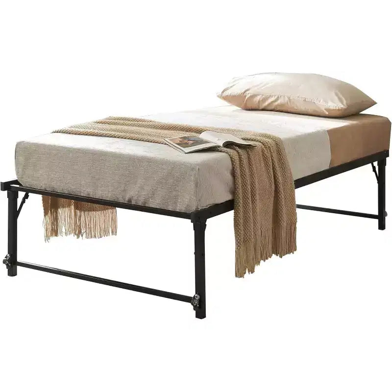 Kings Brand Furniture Letto Estraibile a Scomparsa in Metallo Misura Doppia con Ruote - Soluzione Salvaspazio Robusta ed Elegante