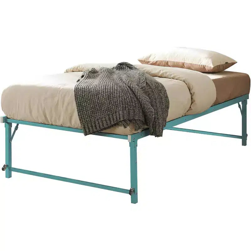 Kings Brand Furniture Letto Estraibile a Scomparsa in Metallo Misura Doppia con Ruote - Soluzione Salvaspazio Robusta ed Elegante