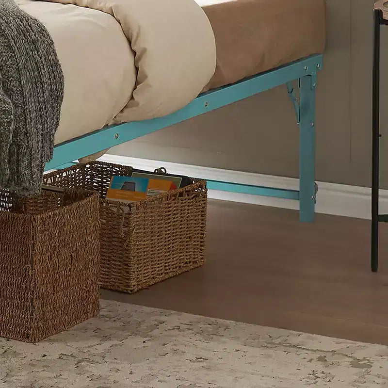 Kings Brand Furniture Letto Estraibile a Scomparsa in Metallo Misura Doppia con Ruote - Soluzione Salvaspazio Robusta ed Elegante
