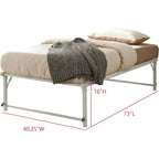 Kings Brand Furniture Letto Estraibile a Scomparsa in Metallo Misura Doppia con Ruote - Soluzione Salvaspazio Robusta ed Elegante