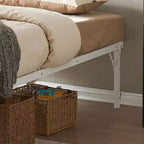 Kings Brand Furniture Letto Estraibile a Scomparsa in Metallo Misura Doppia con Ruote - Soluzione Salvaspazio Robusta ed Elegante
