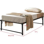 Kings Brand Furniture Letto Estraibile a Scomparsa in Metallo Misura Doppia con Ruote - Soluzione Salvaspazio Robusta ed Elegante