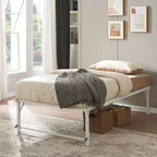 Kings Brand Furniture Letto Estraibile a Scomparsa in Metallo Misura Doppia con Ruote - Soluzione Salvaspazio Robusta ed Elegante