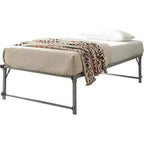 Kings Brand Furniture Letto Estraibile a Scomparsa in Metallo Misura Doppia con Ruote - Soluzione Salvaspazio Robusta ed Elegante