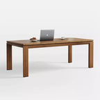 Luck Live Modern Patio Dining Tables Tavolo da pranzo da esterno in legno massello da 62,99 pollici/Marrone, per 4-6 persone