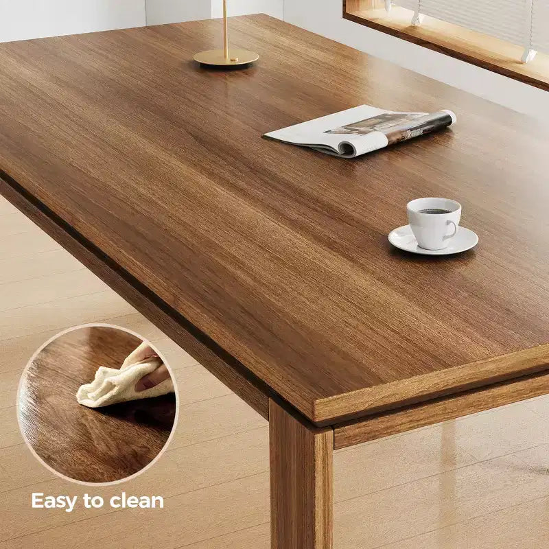 Luck Live Modern Patio Dining Tables Tavolo da pranzo da esterno in legno massello da 62,99 pollici/Marrone, per 4-6 persone