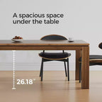 Luck Live Modern Patio Dining Tables Tavolo da pranzo da esterno in legno massello da 62,99 pollici/Marrone, per 4-6 persone