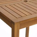 LuxenHome Tavolo da pranzo da esterno in legno di acacia marrone, altezza bancone, 94 cm, per 4 persone