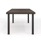 Tavolo da patio Martha Stewart Bedford 71 per interni-esterni con piano in legno composito in vimini effetto rattan