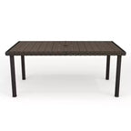 Tavolo da patio Martha Stewart Bedford 71 per interni-esterni con piano in legno composito in vimini effetto rattan