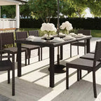 Tavolo da patio Martha Stewart Bedford 71 per interni-esterni con piano in legno composito in vimini effetto rattan