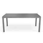 Martha Stewart Bedford 71 Tavolo da esterno-interno con finitura in alluminio spazzolato effetto venature del legno