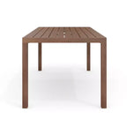 Martha Stewart Bedford 71 Tavolo da esterno-interno con finitura in alluminio spazzolato effetto venature del legno
