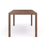 Martha Stewart Bedford 62 Tavolo da patio per interni-esterni con finitura in alluminio spazzolato effetto legno
