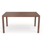 Martha Stewart Bedford 62 Tavolo da patio per interni-esterni con finitura in alluminio spazzolato effetto legno