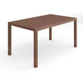 Martha Stewart Bedford 62 Tavolo da patio per interni-esterni con finitura in alluminio spazzolato effetto legno
