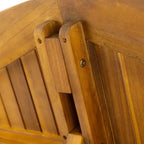 Set da pranzo da 5 pezzi GDFStudio Tara per esterni in vimini e legno di acacia con cuscini