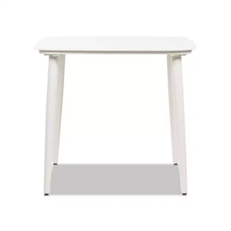 Jennifer Taylor Home Santorini Tavolo Quadrato da Esterno da 33,5 Pollici Grigio Beige Chiaro