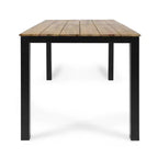 GDFStudio Billie Tavolo da Pranzo per Esterni 70.75 in Legno di Acacia e Metallo, Nero e Teak