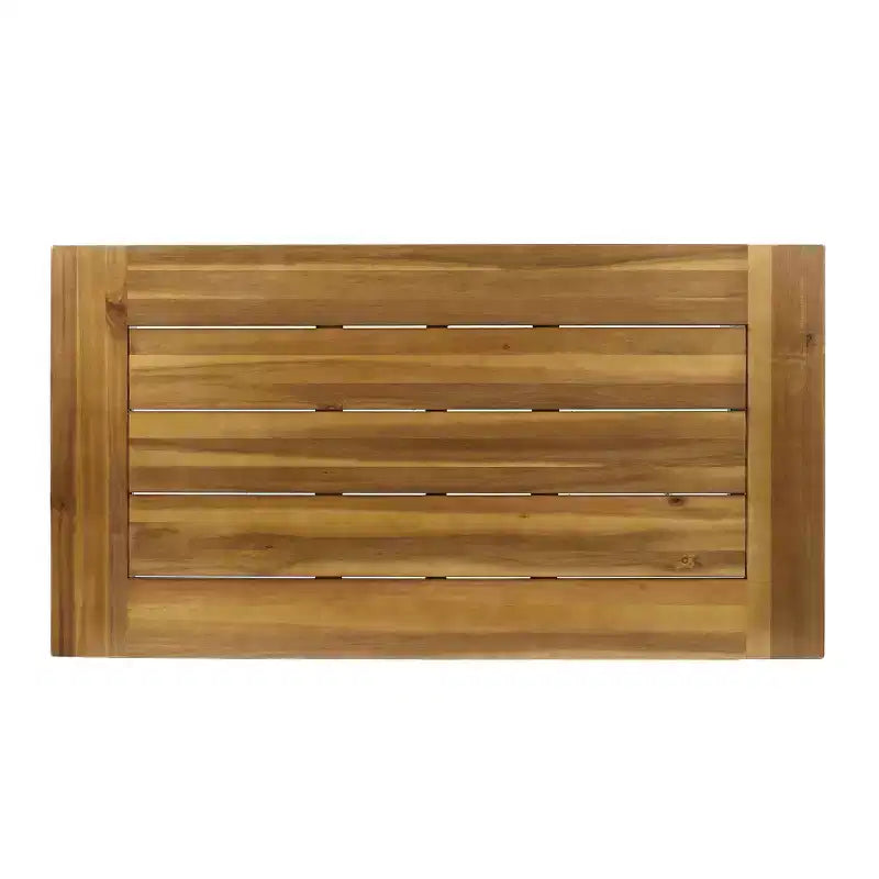 GDFStudio Rosario Tavolino da Caffè da Esterno Industriale 45,75 in Legno di Acacia, Teak/Metallo Rustico