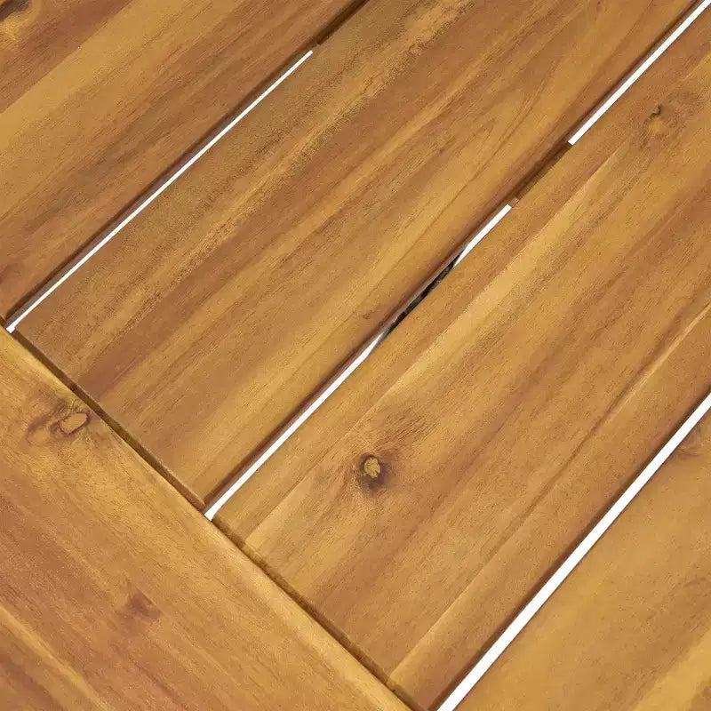 GDFStudio Rosario Tavolino da Caffè da Esterno Industriale 45,75 in Legno di Acacia, Teak/Metallo Rustico