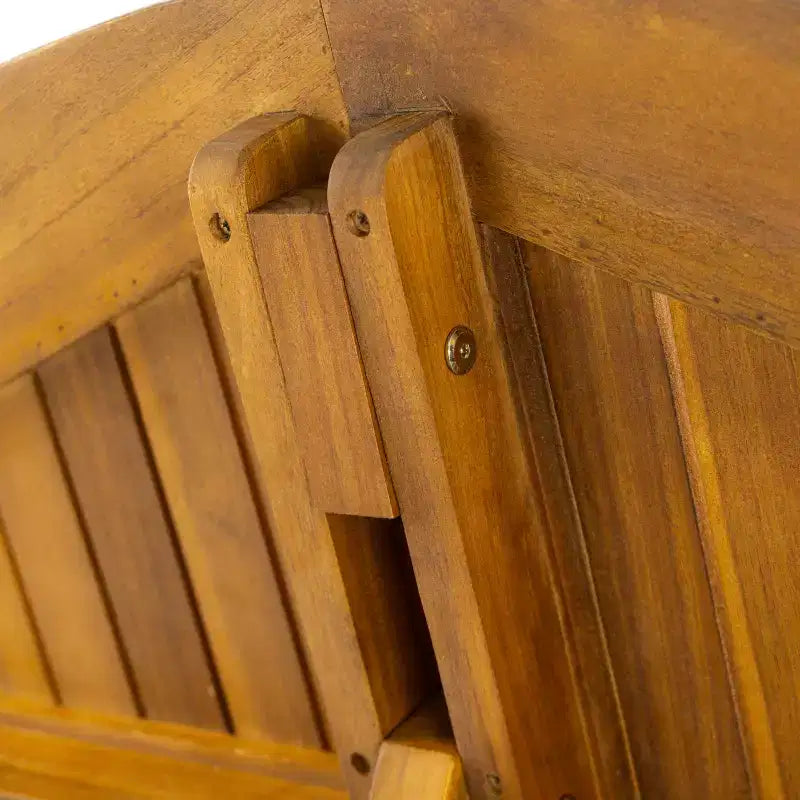 Set da pranzo GDFStudio Specter da 5 pezzi in legno di acacia e corda per esterni, Teak/Grigio scuro