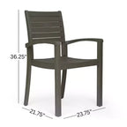 Christopher Knight Home Miro Set da pranzo da esterno a 5 pezzi in legno di acacia a doghe