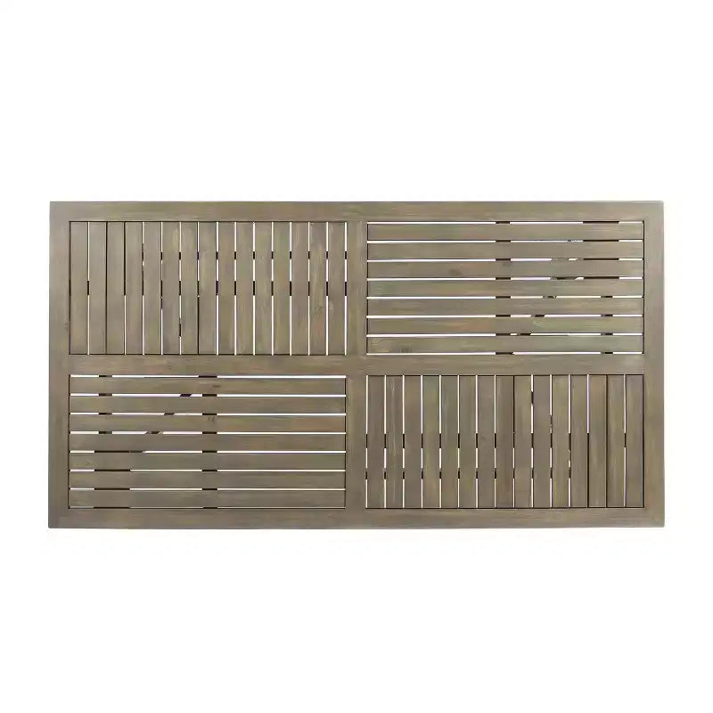 Christopher Knight Home Set da pranzo da 7 pezzi in legno di acacia a doghe per esterni Anchor