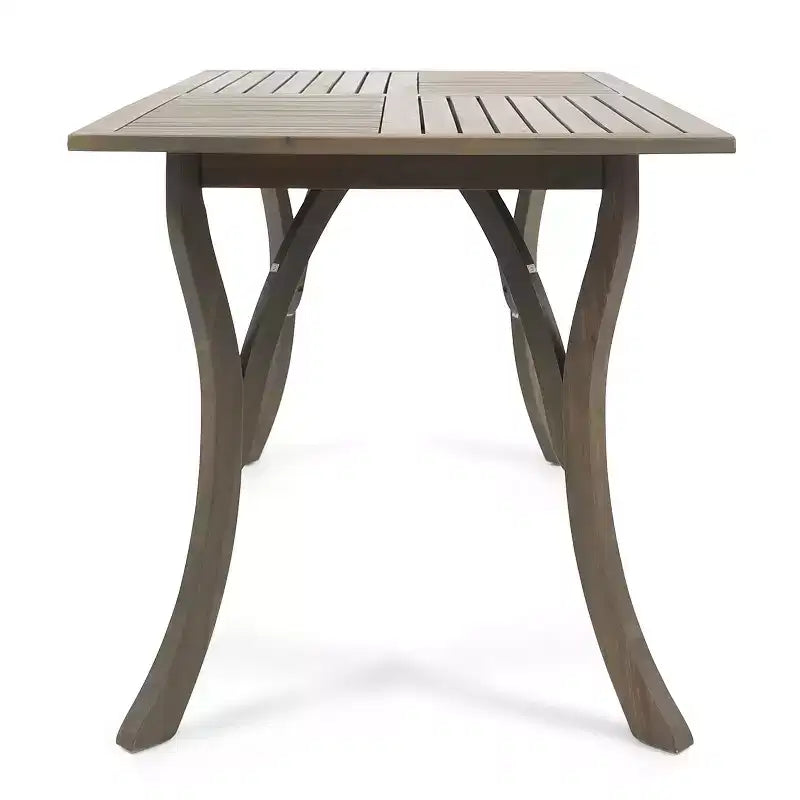 Christopher Knight Home Set da pranzo da 7 pezzi in legno di acacia a doghe per esterni Anchor