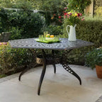 Christopher Knight Home Tavolo da pranzo esagonale da esterno Tupelo in alluminio pressofuso, nero opaco anticato