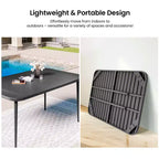 Tavolo da pranzo da esterno elegante Hyleory in ferro - Facile da montare