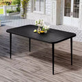 Hyleory Elegant Iron Patio Dining Table - Easy Assembly