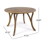 Christopher Knight Home Albury Set da pranzo da 5 pezzi in legno di acacia e vimini da esterno con cuscino