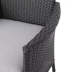 Christopher Knight Home Albury Set da pranzo da 5 pezzi in legno di acacia e vimini da esterno con cuscino