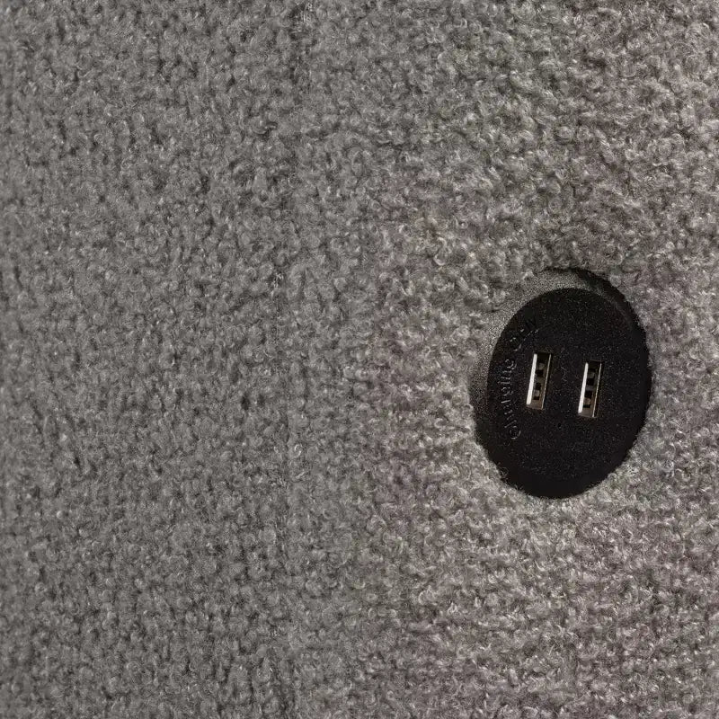 Letto a piattaforma Queen Size, Base letto imbottita con contenitore, Porte USB e 2 cassetti/letto estraibile - ModernLuxe