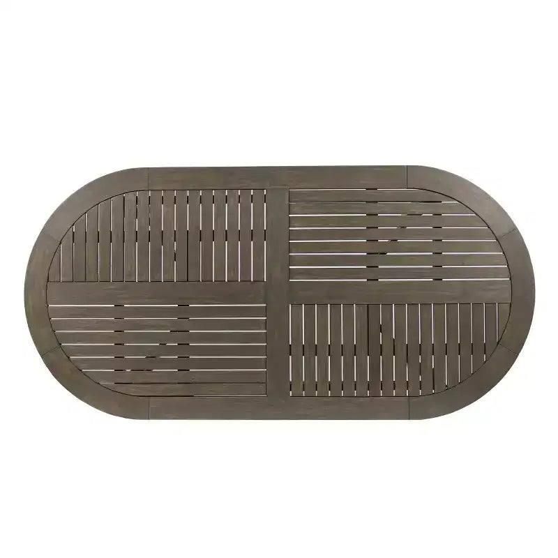 Christopher Knight Home Klondike Set da Pranzo da Esterno 7 Pezzi in Legno di Acacia e Vimini con Cuscini