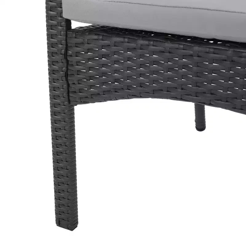 Christopher Knight Home Klondike Set da Pranzo da Esterno 7 Pezzi in Legno di Acacia e Vimini con Cuscini
