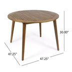 Christopher Knight Home Haley Set da pranzo da 5 pezzi per esterni in legno di acacia e vimini con cuscino
