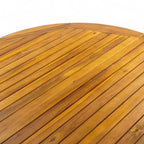 Christopher Knight Home Llano set da pranzo da esterno a 5 pezzi in legno di acacia con cuscini resistenti all'acqua