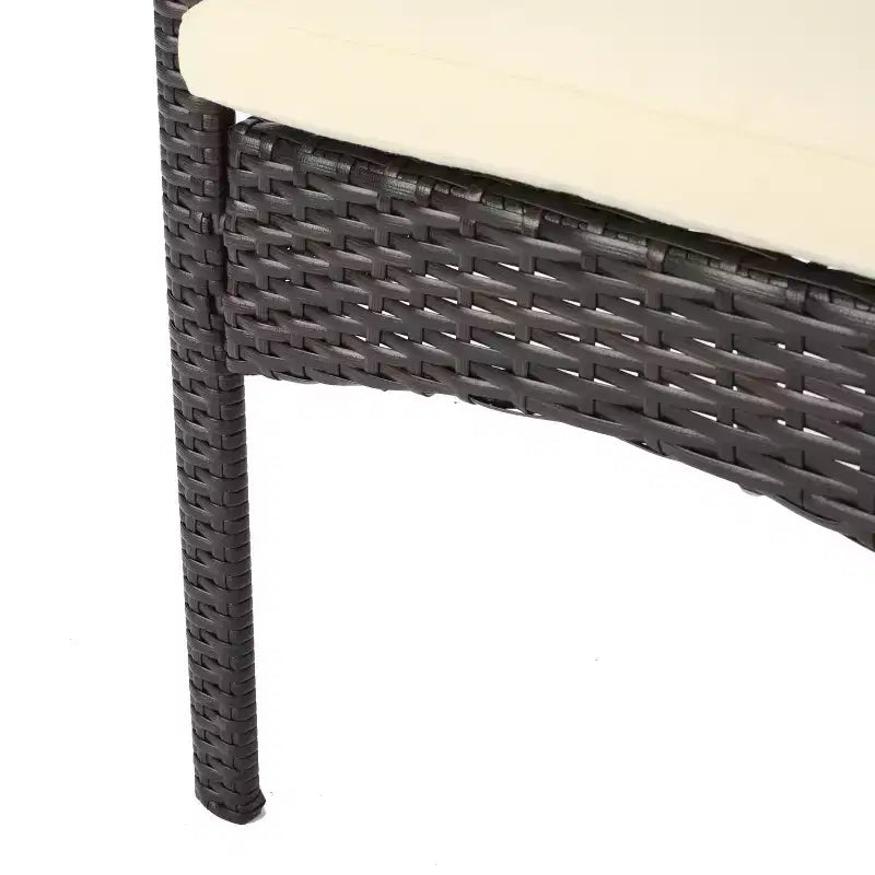 Christopher Knight Home Sere, set da pranzo da 7 pezzi da esterno in legno di acacia e vimini con cuscini, marrone/crema