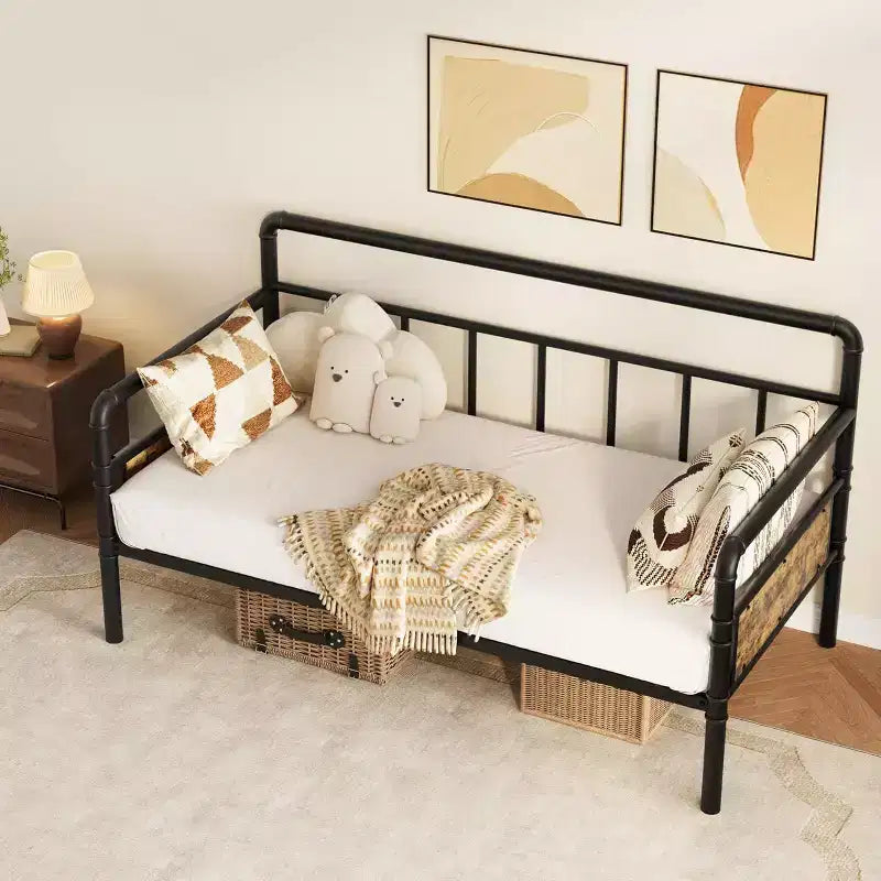 Acekool Struttura Divano Letto in Metallo, Letto Matrimoniale, Robusto Letto per Soggiorno, Camera da Letto o Camera degli Ospiti