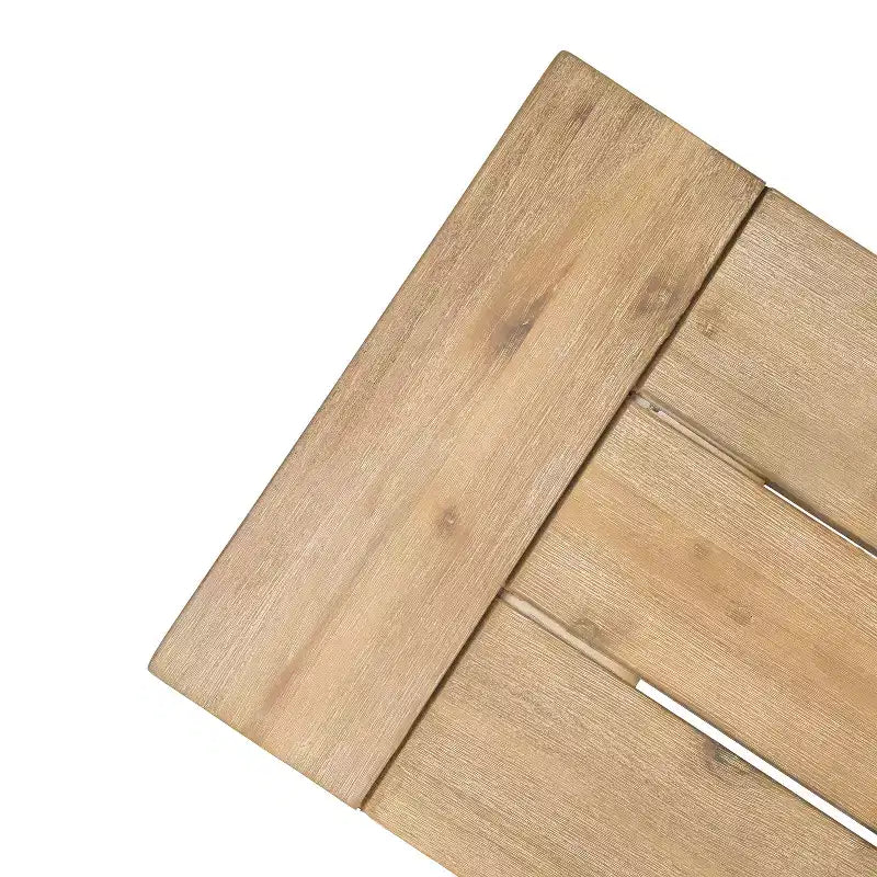 Set da pranzo da 6 pezzi GDFStudio Bruna in vimini e legno di acacia con panca, grigio spazzolato/marrone multicolor
