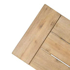 Set da pranzo da 6 pezzi GDFStudio Bruna in vimini e legno di acacia con panca, grigio spazzolato/marrone multicolor